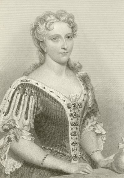 Koningin Caroline, gemalin van koning George II door English School