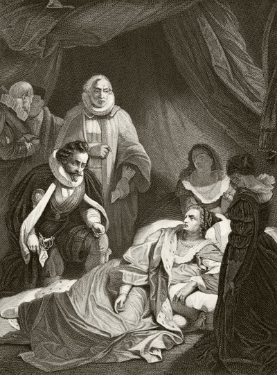 Koningin Elizabeth I op haar sterfbed, uit 
