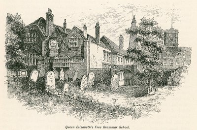 Queen Elizabeths Vrije Grammatica School, St Saviours, Southwark door English School