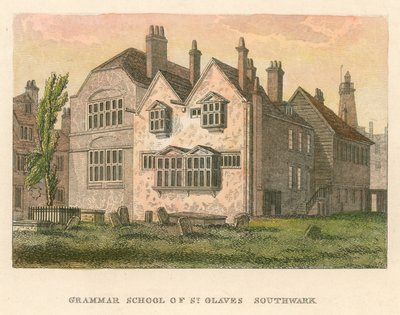 Queen Elizabeths Vrije Grammatica School, St Saviours, Southwark door English School