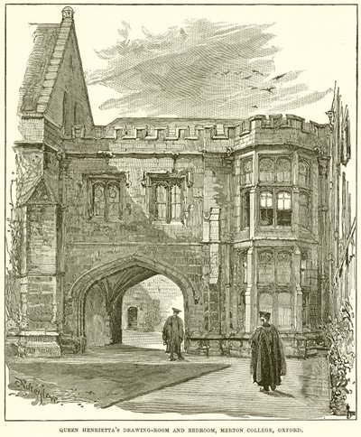 Queen Henriettas tekenkamer en slaapkamer, Merton College, Oxford door English School