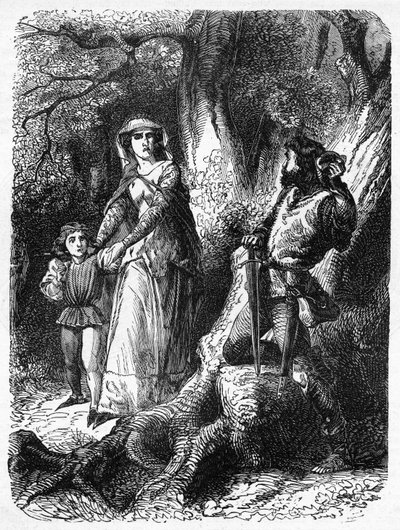 Koningin Margaret en de Rover van Hexham, illustratie uit 