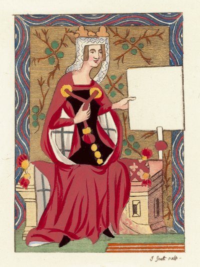 Koningin Mathilde, eerste vrouw van koning Hendrik I door English School