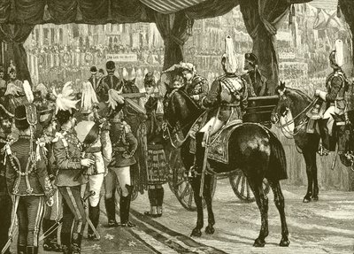 Koningin Victoria, Jubileum, Westminster Abbey, koets, paarden door English School