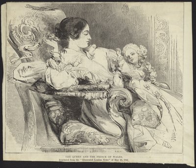 Koningin Victoria en de Prins van Wales door English School
