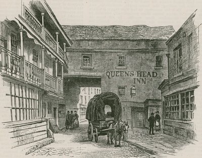 Queens Head, Southwark door English School