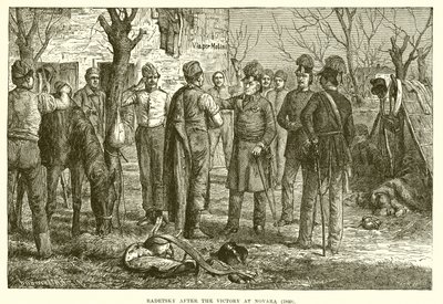 Radetsky na de overwinning bij Novara (1849) door English School