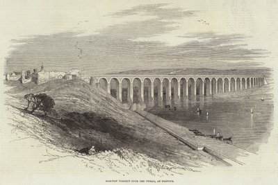Spoorwegviaduct over de Tweed, bij Berwick door English School