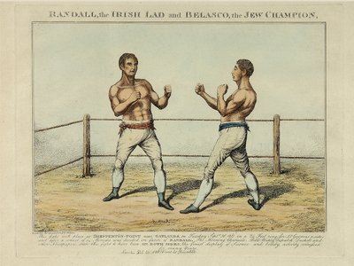 Randall, de Ierse Jongen en Belasco, de Joodse Kampioen (gegraveerd door Williams) door English School