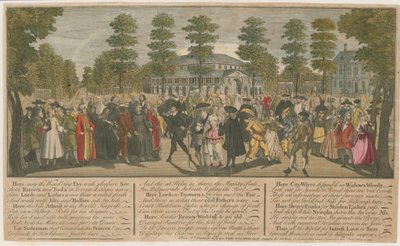 Ranelagh Gardens. Maskerade voor de Venetiaanse ambassadeur, 1749 door English School