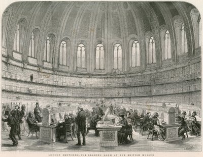 Leeszaal in British Museum door English School