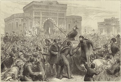 Ontvangst van Osman Pasha bij de Serskierate door English School