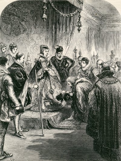 Ontvangst van de eerste Russische ambassade in Engeland, 1865 door English School