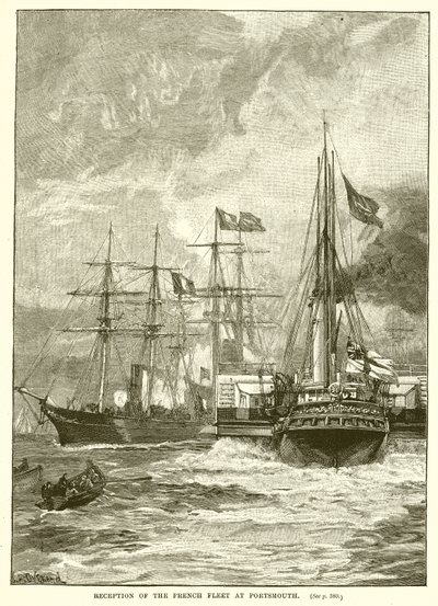 Ontvangst van de Franse vloot in Portsmouth door English School