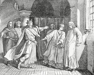 Verzoening van Lodewijk IV, koning van de Romeinen, met Frederik de Schone, koning van Duitsland in 1325 door English School