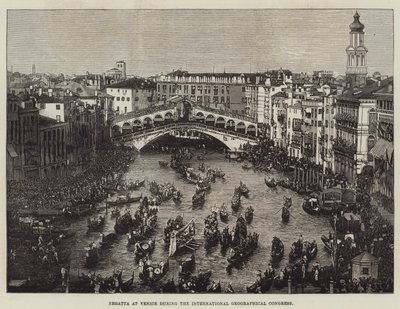 Regatta in Venetië tijdens het Internationale Geografische Congres door English School