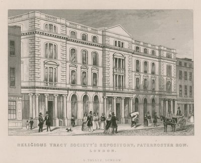 Religieuze Traktaat Vereniging Repository, Paternoster Row, Londen door English School