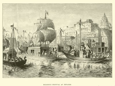 Religieus festival in Benares door English School
