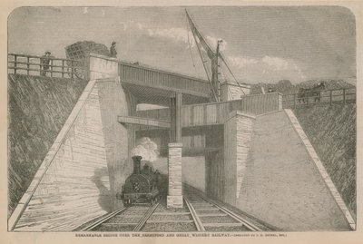 Opmerkelijke brug over de Brentford en Great Western Railway door English School