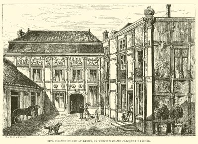Renaissance Huis in Reims, waar Madame Clicquot Woonde door English School
