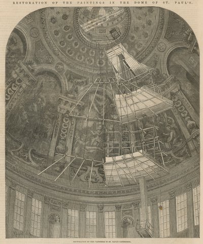 Restauratie van de schilderijen in de koepel van St Paul