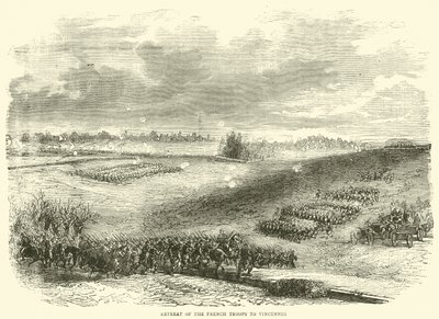 Terugtocht van de Franse troepen naar Vincennes, december 1870 door English School