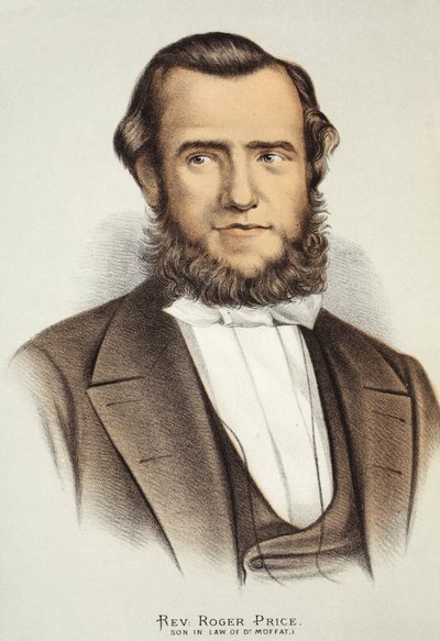 Rev. Roger Price, illustratie uit De Geïllustreerde Editie van het Leven en de Ontdekkingen van David Livingstone door J. Ewing Richie, uitgegeven door A. Fullarton & Co., 1876 door English School