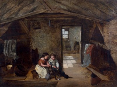 Studie van dominee John Wesley, Weeshuis, Newcastle, 1856 door English School