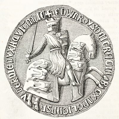 Keerzijde van het Grote Zegel van Edward I door English School