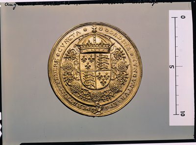 Keerzijde van het zegel van Hendrik VIII (1491-1547) door English School