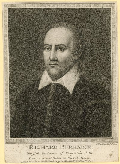 Richard Burbadge, de eerste vertolker van King Richard III door English School