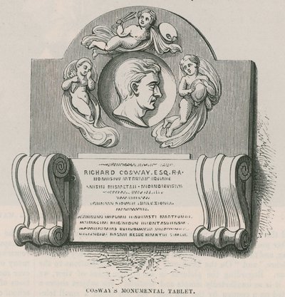 Richard Cosways tablet, Marylebone Church, Londen door English School