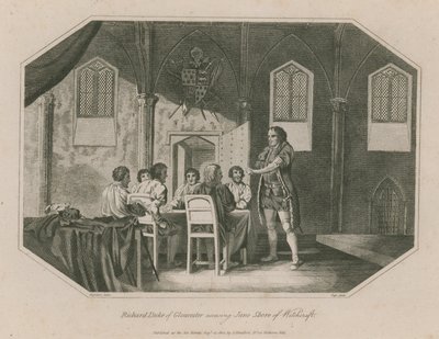 Richard, hertog van Gloucester, beschuldigt Jane Shore van hekserij door English School