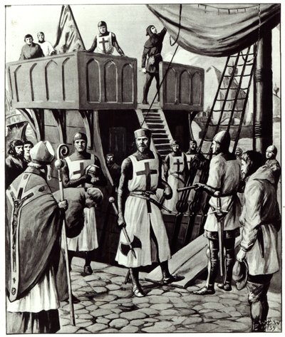 Richard I vertrekt naar het Heilige Land, 1939 door English School