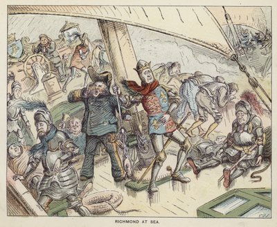 Richmond (de toekomstige koning Hendrik VII) op zee door English School