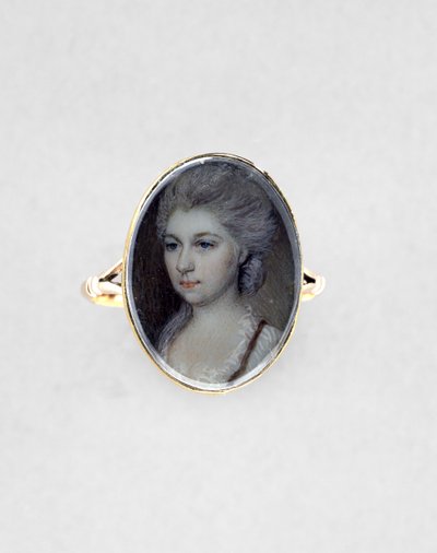 Ring met portret van een vrouw, c.1780-90 door English School