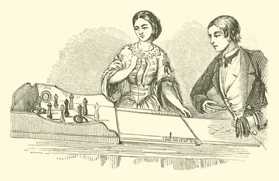 Ringolette, of Parlour Quoits (gravure) door English School
