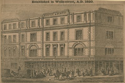 Rippon en Burton, warenhuis, opgericht in 1820 door English School