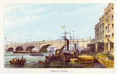 De rivier de Theems: London Bridge door English School