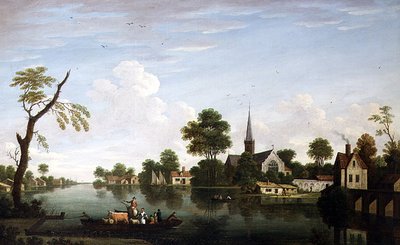 Riviergezicht bij Norwich door English School