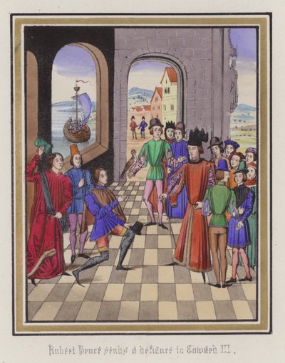 Robert Bruce tart Koning Edward III door English School