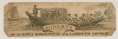 Roberts, bij het Konings Bargehouse nabij Lambeth Kerk door English School