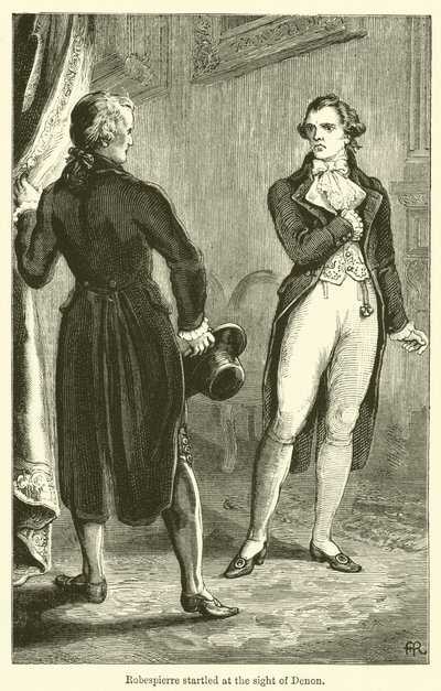 Robespierre geschrokken bij het zien van Denon door English School