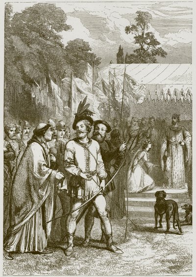 Robin Hood en koningin Katherine door English School