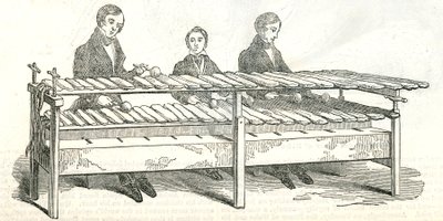 Rockmuziek. Gedemonstreerd in Bond Street in 1842 door English School