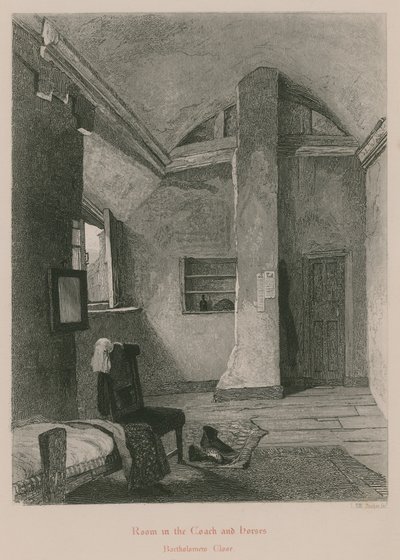 Kamer in de Coach and Horses, Bartholomew Road, Londen door English School