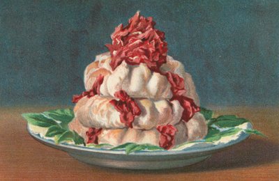 Rose Meringue (kleurenlitho) door English School