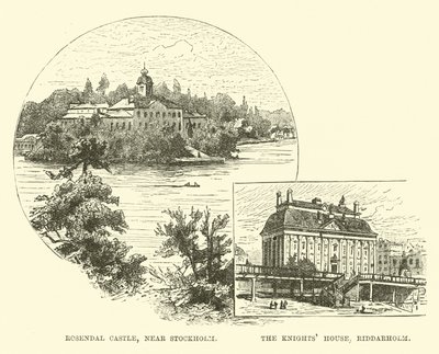 Rosendal Kasteel, nabij Stockholm; Het Riddershuis, Riddarholm door English School