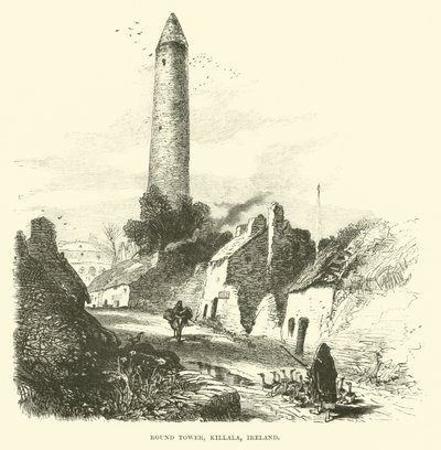 Ronde toren, Killala, Ierland door English School