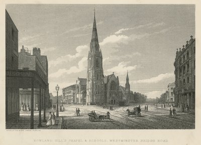 Rowland Hills Kapel en Scholen, Westminster Bridge Road, Lambeth door English School